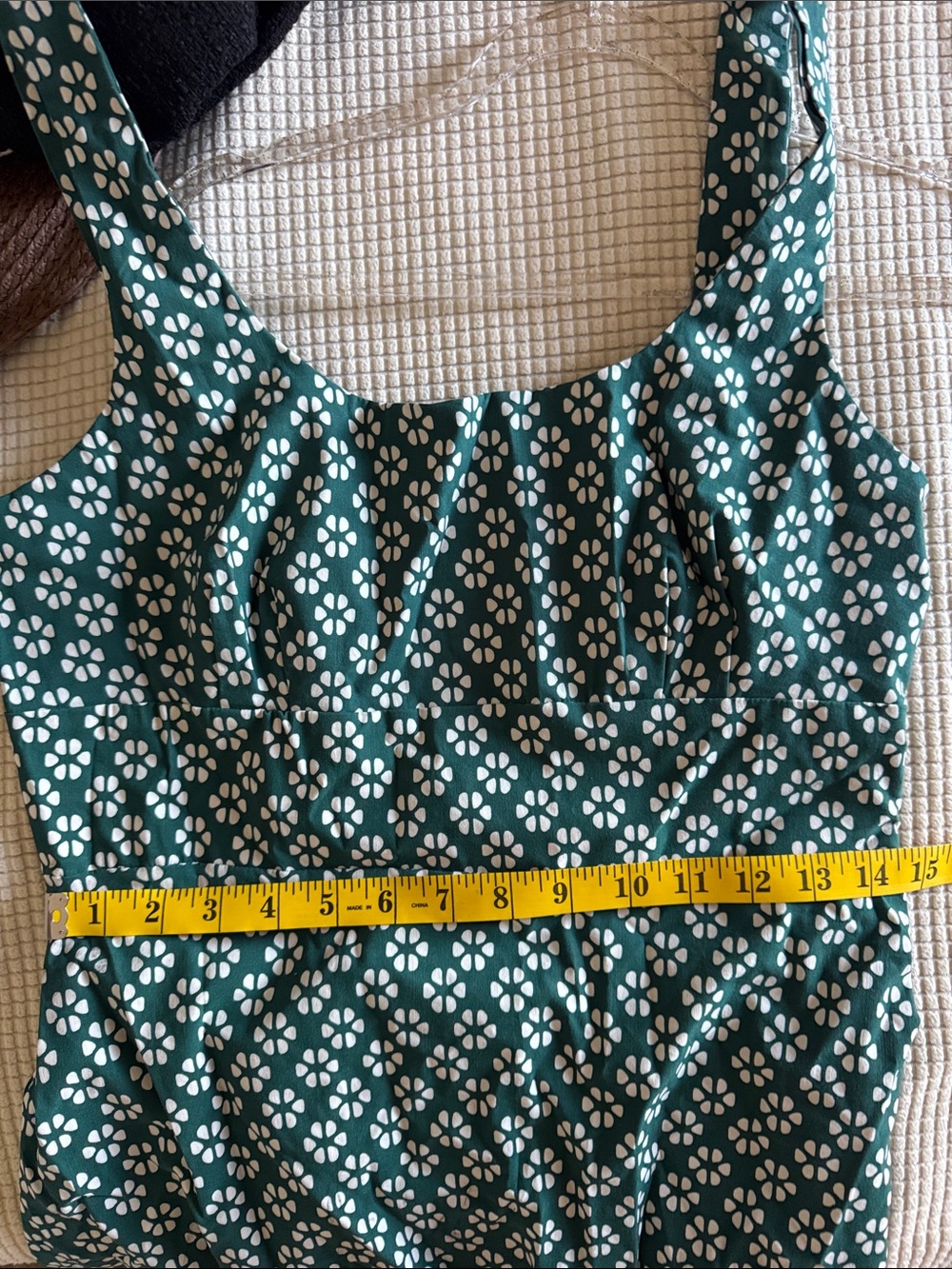 NWT Anthropologie Green Floral Tiered Midi Dress - Picture 4 of 5